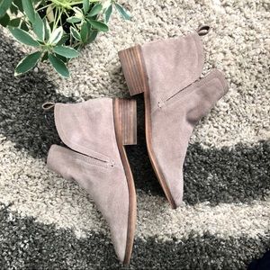 DOLCE VITA Suede Booties in Taupe